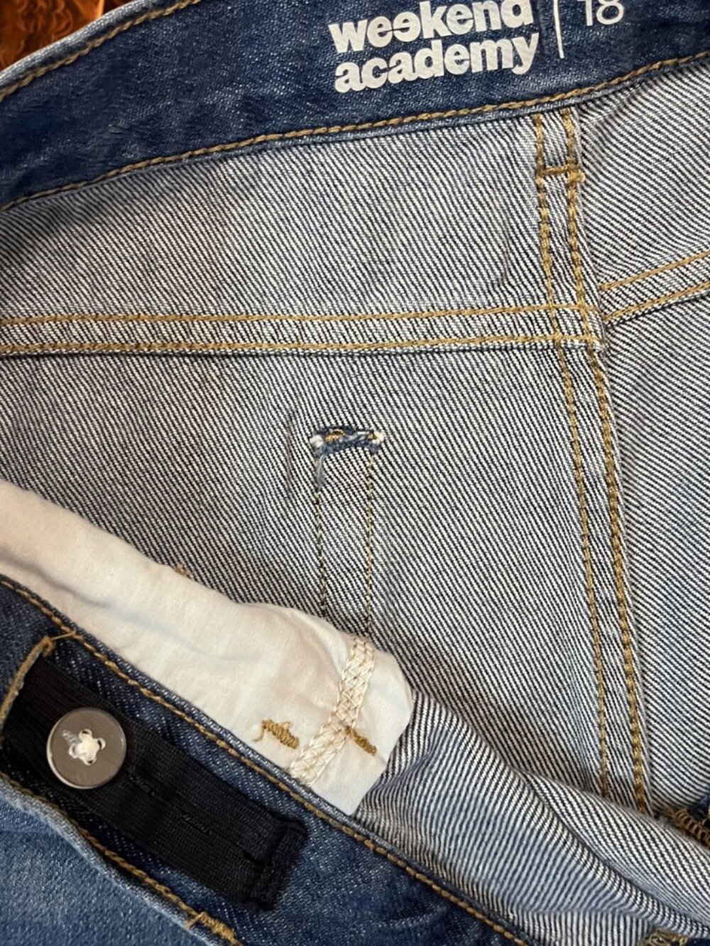 Weekend Academy Custom Patch Capri Jeans – Adjustable Waist Western Distressed R - Picture 6 of 7